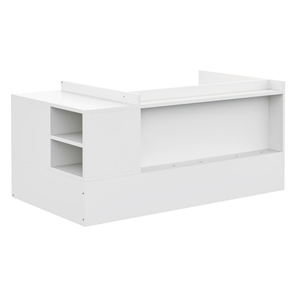 English Elm Convertible Crib Daybed with Changing Table Six Drawers Pine Wood Nursery Frame FF00001AAW
