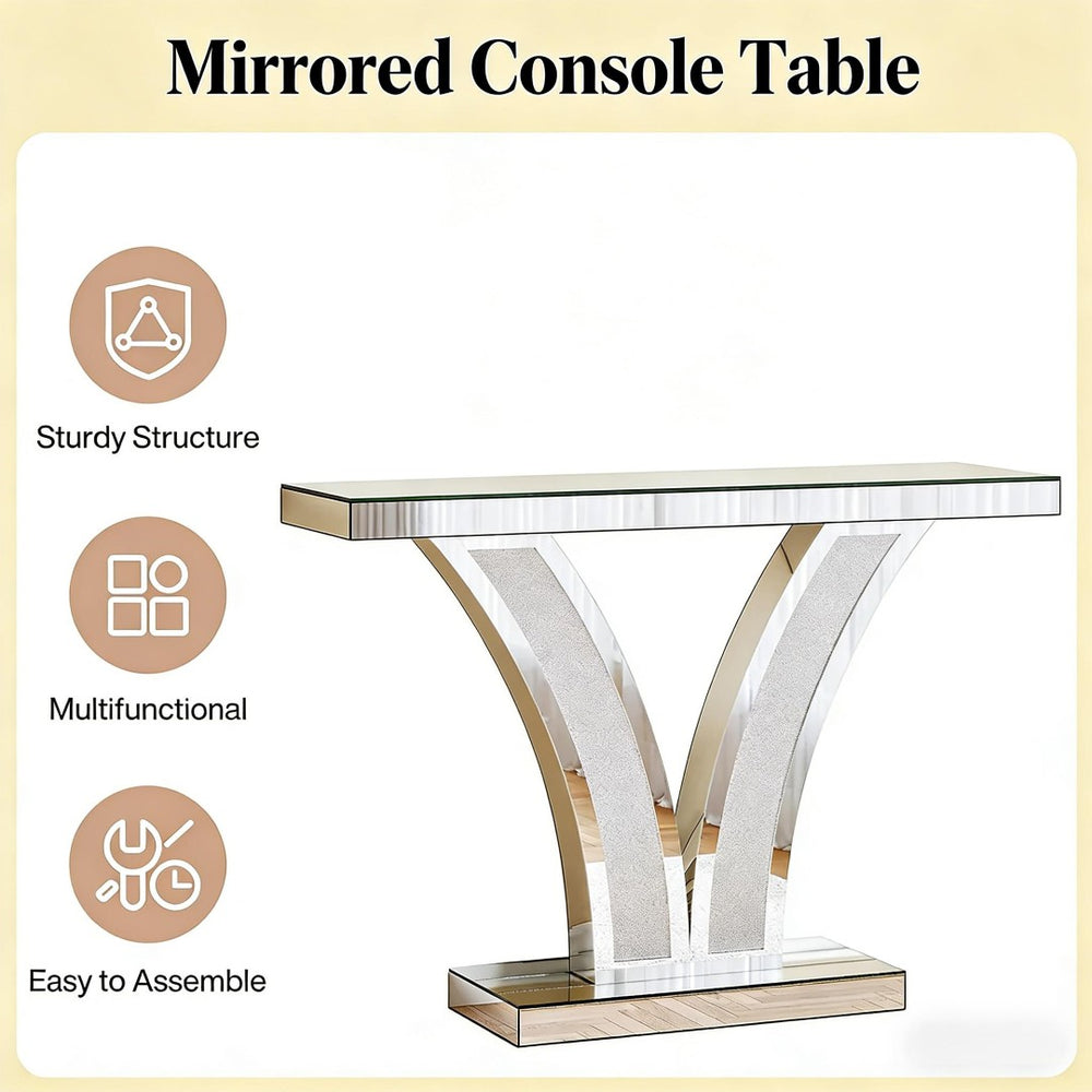 English Elm Hall Console Table Faux Marble Top Gold Geometric Base Modern Entryway Accent T3971P456307
