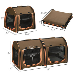 English Elm PawHut Elevated Cooling Dog Cot 36" x 30" Lightweight Breathable Mesh Bed, 7" Raised Comfort for Pets Brown W2225P173811