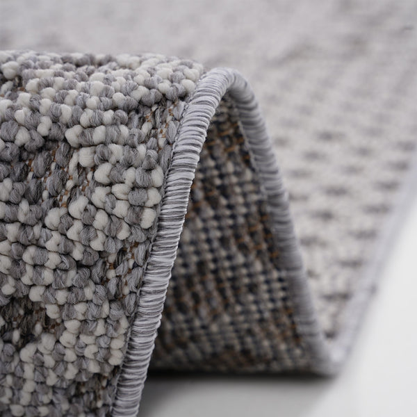 English Elm Guros 2X8 Gray/White Medallion Runner Rug - Stylish, Durable, Kid & Pet-Friendly For Indoor/Outdoor Use B189P183604