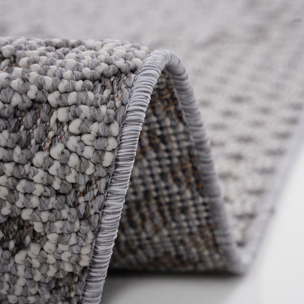 English Elm Guros 8X10 Gray & White Medallion Area Rug – Stylish, Durable, Indoor/Outdoor Use For Any Space B189P183608