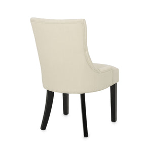 English Elm Christopher Knight Home® - Cheney Dining Chair Set Of 2 - Modern Beige Upholstered Chairs With Diamond Tufting For Comfort 54181.00F