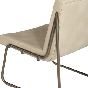 Sunpan Anton Lounge Chair - Stylish Comfort with Sculpted Seat and Rustic Bronze Frame for Modern Spaces Bravo Cream