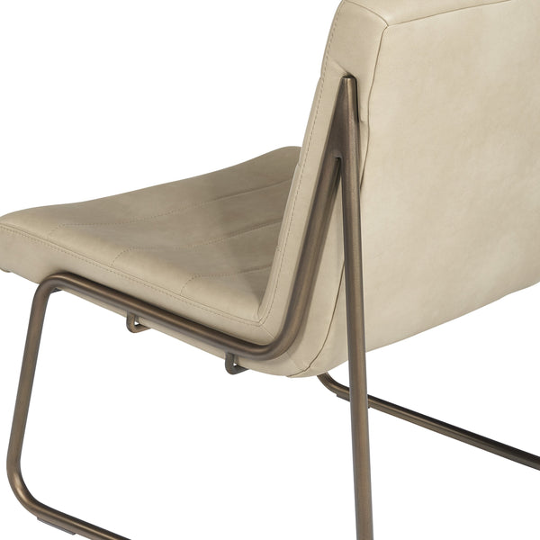 Sunpan Anton Lounge Chair - Stylish Comfort with Sculpted Seat and Rustic Bronze Frame for Modern Spaces Bravo Cream