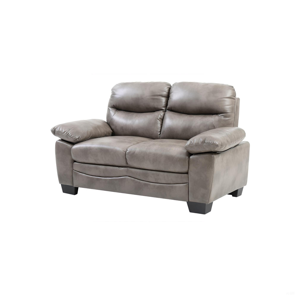 English Elm Marta Gray Loveseat G676-L — Glove-Soft PU, Pocket Coil Support, Compact 35"H x 59"W Stylish Sofa B078108383