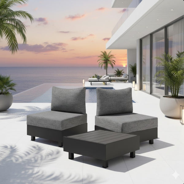 English Elm 29" Square Steel Outdoor Coffee Table Matte Black Slatted Top for Patio Lounge B082P455168