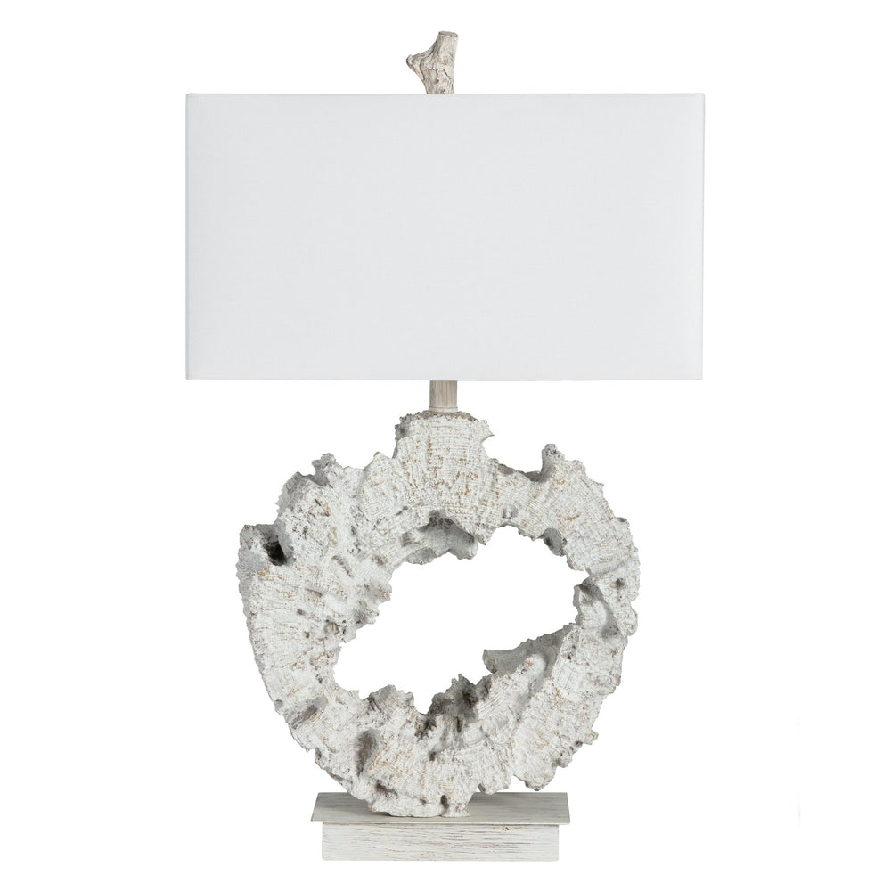 Crestview Collection Coastal Rowan Table Lamp - Driftwood-inspired Portable Lighting With Rustic Elegance & Charm   Cvavp1933b
