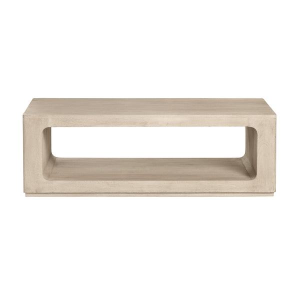 Crestview Collection Coastal Accent Tables - Modern Solid Wood Console With Open Shelf For Stylish Living Room Storage Cream Solid Wood Cvfnr4830