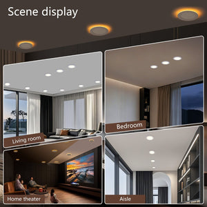English Elm 6 Pack Slim Canless Wafer Ceiling Lights Dimmable 5cct Selectable for Any Room W2312P416004