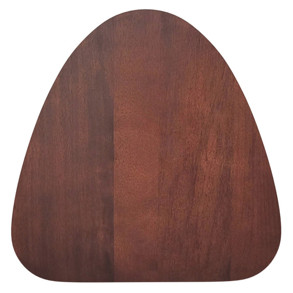 English Elm Patrice Dark Brown Metal and Wood Accent Table – Mango Hardwood Top, Gold Hairpin Legs, 17.7x18x21.3" B136P203443
