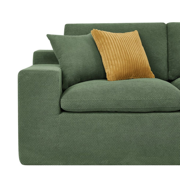 English Elm Cloud Sectional Sofa High Density Foam Deep Seat Upholstered Modern Living Room W5568S00004