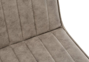 English Elm Dining Chair Set Of 2 - Modern Upholstered Armless Side Chairs In Taupe With Black Metal Legs B2710P218848