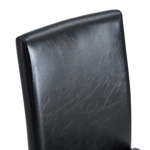 English Elm Table 7-Piece Modern Dining Set With Glass Top, Artistic Mdf Legs, And 6 Comfortable Pu Chairs W1151S03803-GIGA