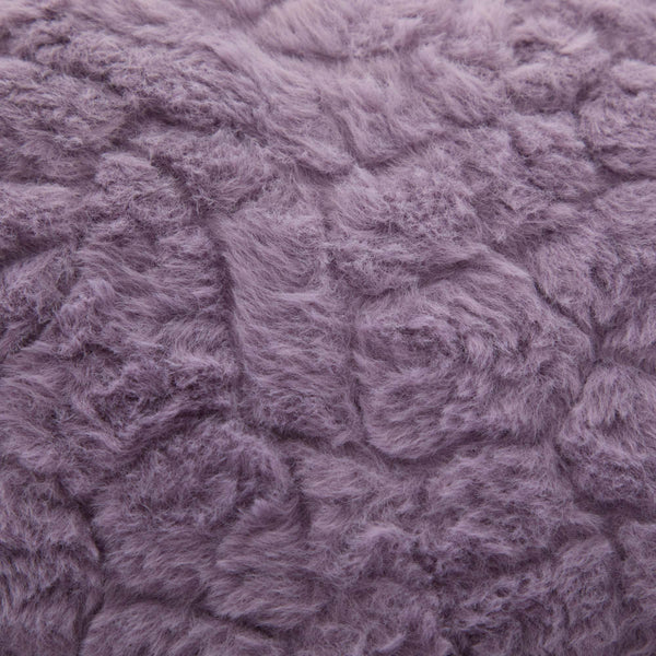 English Elm W26.4 Extra-Wide Faux Fur Office Chair with Metal Base, Ergonomic 360° Swivel, Adjustable Comfort Violet W1143P369103