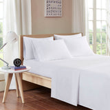 Intelligent Design Microfiber Casual Sheet Set with Side Storage Pockets ID20-1912 White