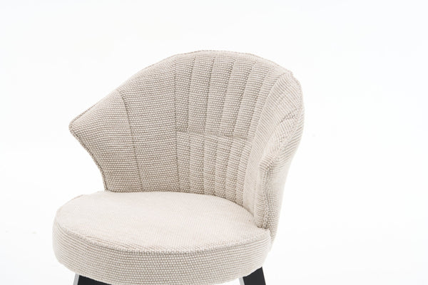 English Elm 008-Wing Upholstered Swivel Counter Stools Set of 2 with Solid Wood Legs, Chenille Comfort & 250lb Capacity White W2636P239835