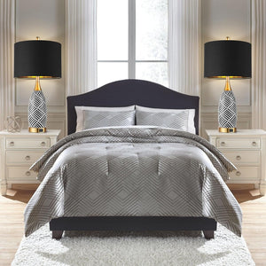 English Elm 25.5" Ceramic Striped Bedside Lamp Set with Touch Dimmer Usb Charging Ports Warm Glow W3355P440679