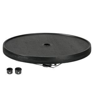 English Elm Outsunny 23.5" Portable Beach Umbrella Table Tray With Wine Holders, Towel Rack For Pool & Patio W2225P174216-GIGA