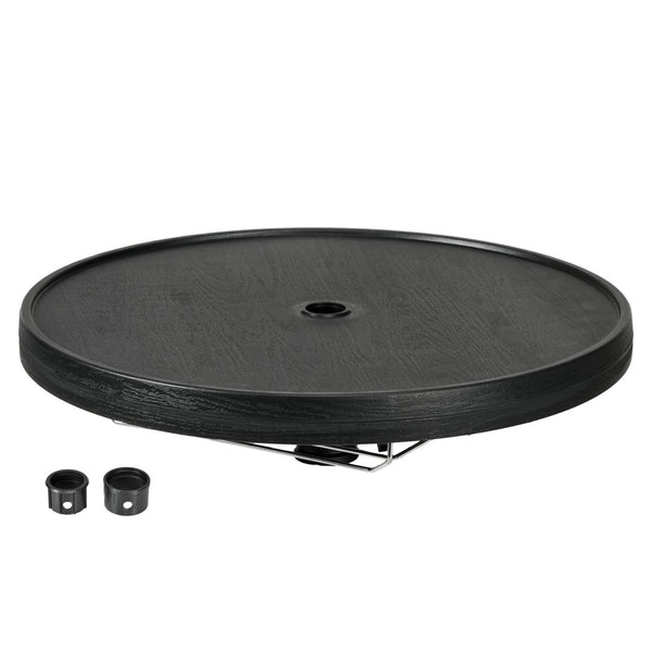 English Elm Outsunny 23.5" Portable Beach Umbrella Table Tray With Wine Holders, Towel Rack For Pool & Patio W2225P174216-GIGA