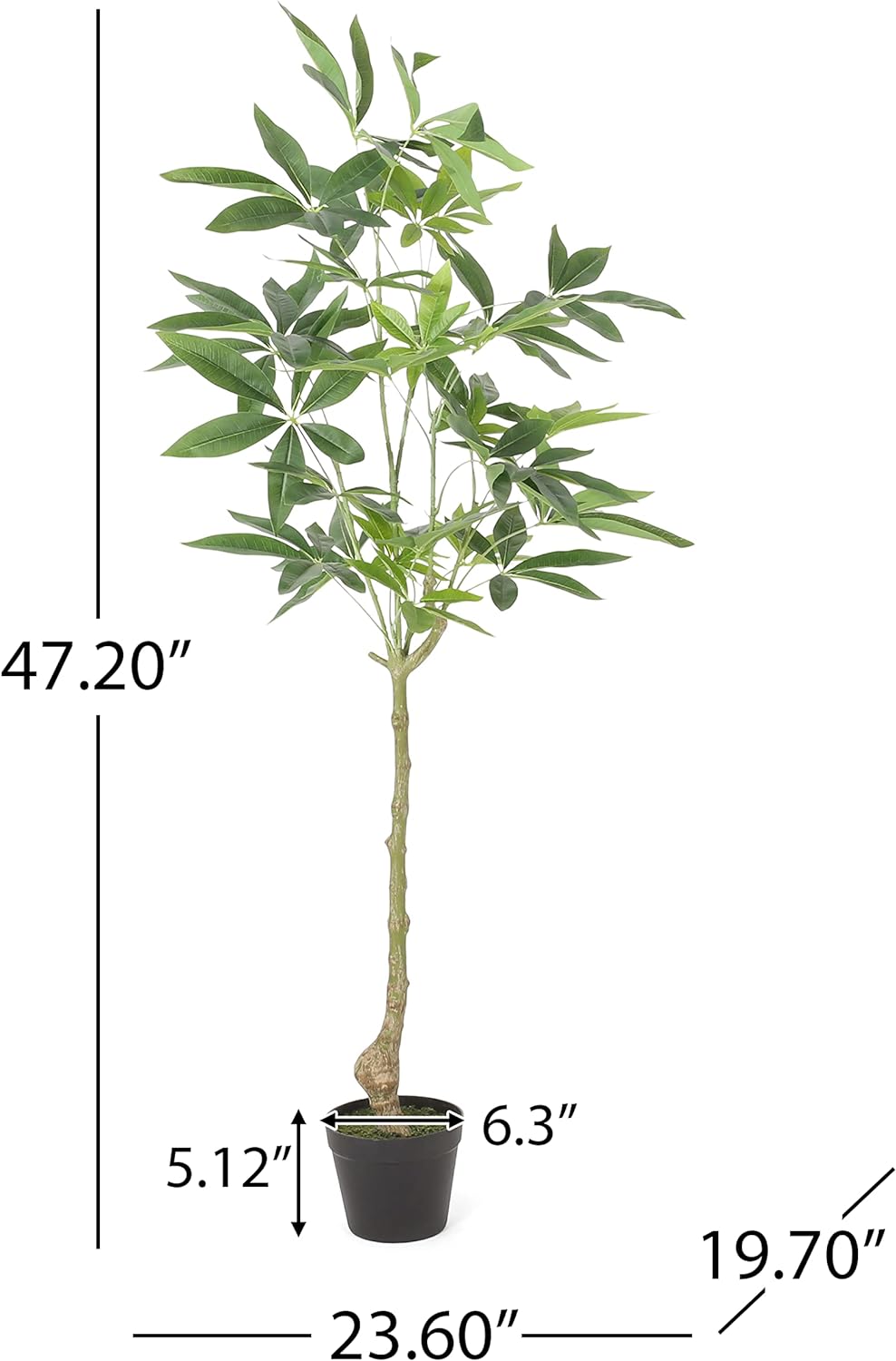 English Elm Christopher Knight Home® - 120CM Artificial Pachira Macrocarpa Money Tree - Lifelike Pre-Potted Feng Shui Plant for Home Decor 74350.00
