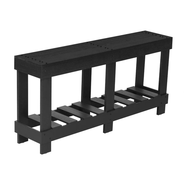 English Elm U_Style 62.9" Vintage Entryway Table - Solid Fir Wood With Rustic Design, 6 Legs & Ample Storage Space N711P289135B-GIGA