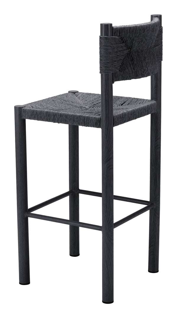 Zuo Modern Iska Barstool Set Of 2 - Modern Aluminum Design For Stylish Outdoor Patios And Bars Black Aluminum 704157-zuo-modern