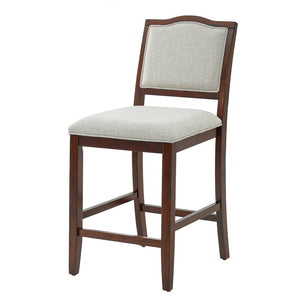 English Elm Counter Height Rubberwood Barstools Set of 2 Upholstered Seats for Kitchen Island Cherry N752P377070C
