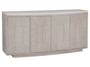 Lexington Artistica Home Mar Monte Buffet: Elegant Modern Design With Anticato Marble Top & Adjustable Shelves For Style Taupe Wood 2300-852