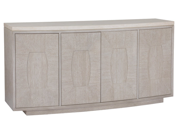 Lexington Artistica Home Mar Monte Buffet: Elegant Modern Design With Anticato Marble Top & Adjustable Shelves For Style Taupe Wood 2300-852