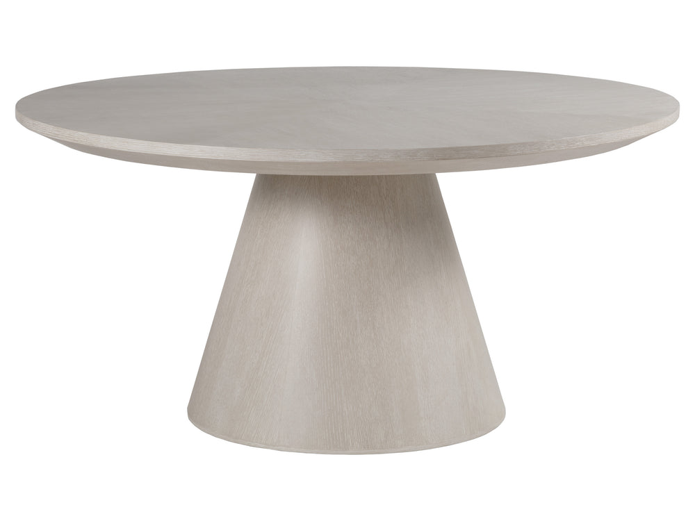 Lexington Artistica Home Mar Monte Dining Table - Modern Coastal Elegance With Radial Matched Oak Veneer And Marble Top Taupe Wood 2300-870c