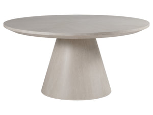 Lexington Artistica Home Mar Monte Dining Table - Modern Coastal Elegance With Radial Matched Oak Veneer And Marble Top Taupe Wood 2300-870c