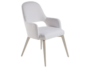 Lexington Artistica Home Mar Monte Dining Chair - Elegant Modern Design With Solid Oak Legs And Soft Performance Fabric Upholstery Taupe Wood 2300-881-01