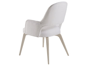 Lexington Artistica Home Mar Monte Dining Chair - Elegant Modern Design With Solid Oak Legs And Soft Performance Fabric Upholstery Taupe Wood 2300-881-01