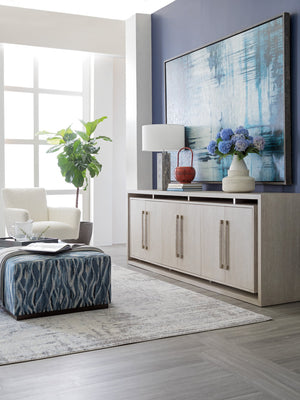 Lexington Artistica Home Mar Monte Media Console - Stylish Modern Design With Floating Doors, Adjustable Shelves & Ventilation Taupe Wood 2300-908