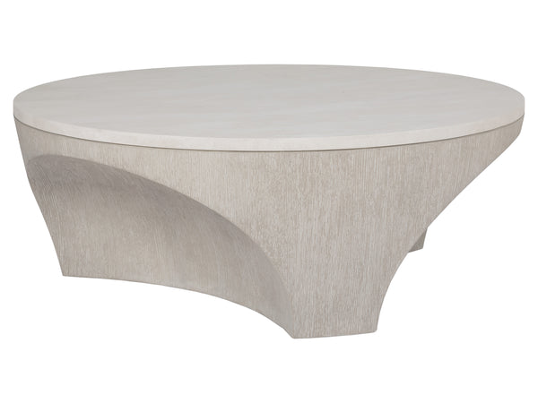 Lexington Artistica Home Mar Monte Cocktail Table - Elegant Anticato Marble Top With Unique Cast Base For Modern Interiors Taupe Wood 2300-943