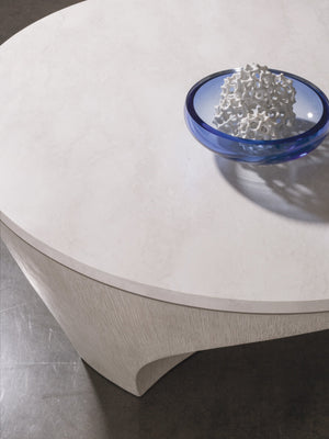 Lexington Artistica Home Mar Monte Cocktail Table - Elegant Anticato Marble Top With Unique Cast Base For Modern Interiors Taupe Wood 2300-943