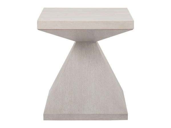 Lexington Artistica Home Mar Monte End Table – Elegant Anticato Marble And Quartered White Oak Design For Modern Spaces Taupe Wood 2300-957