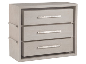 Lexington Artistica Home Mar Monte Hall Chest - Luxurious Floating Drawer Design With Soft-close Guides & Elegant Nickel Hardware Taupe Wood 2300-973
