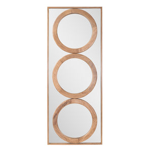 Howard Elliott Balwani Oversized Mirror With Natural Wood Frame – Modern Design & Captivating Aesthetic For Any Room Brown Wood 230015-howard-elliott