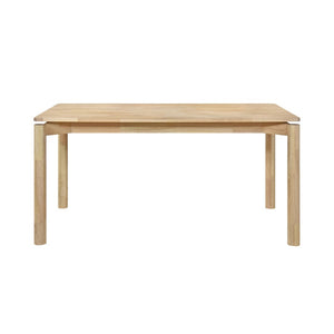 English Elm 59-inch Solid Wood Rectangular Dining Table White Washed Finish Seats Four Farmhouse Style B016P445227