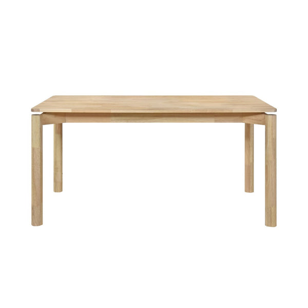 English Elm 59-inch Solid Wood Rectangular Dining Table White Washed Finish Seats Four Farmhouse Style B016P445227