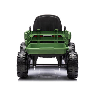 English Elm Ride on Electric Tractor Toy with Trailer 24v 400w Dual Motors Remote Control Led Emerald W1578P193905