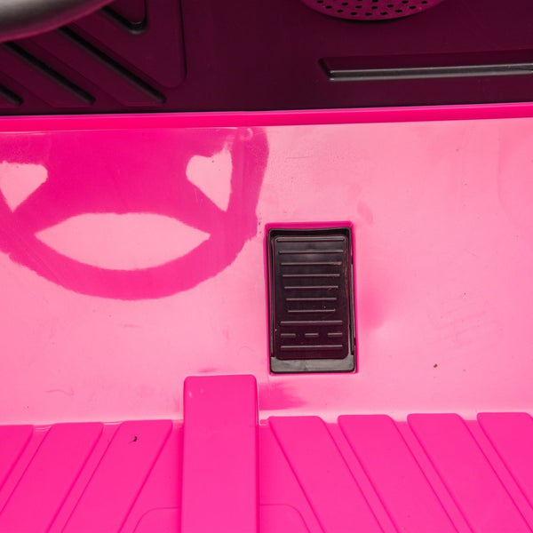 English Elm 24v Kids Electric Ride on Car with Parental Remote Rear Suspension and Bluetooth Audio Pink W1578P228744