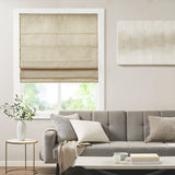 Madison Park Como Modern/Contemporary Printed Faux Silk Room Darkening Cordless Roman Shade MP40-7449 Taupe