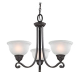 Hamilton 25'' Wide 3-Light Chandelier - Oil Rubbed Bronze with White Glass 2303CH/10 Thomas