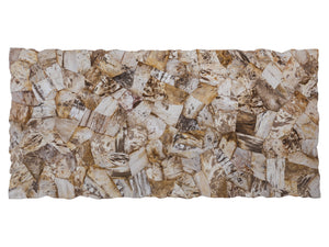 Lexington Artistica Home Caldera Dining Table - Unique Live-edge Design With Petrified Wood And Elegant Iron Base For Modern Homes Light Golden Brown Wood 2305-877c