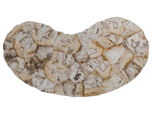 Lexington Artistica Home Caldera Unique Live-edge Cocktail Table With Petrified Wood Top And Stylish Iron Legs For Modern Homes Light Golden Brown Wood 2305-949