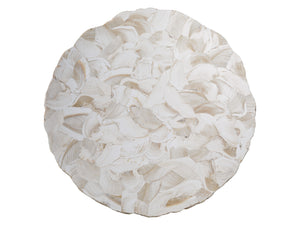 Lexington Artistica Home Seamount Dining Table - Unique Live-edge Design With Fossilized Shell Top And Elegant Iron Base Gray Wood 2306-870c