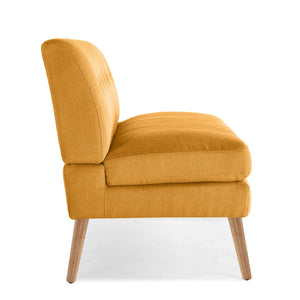 English Elm Mondy Tufted Mid-century Loveseat Polyester Upholstered with Tapered Solid Wood Legs B127P495076