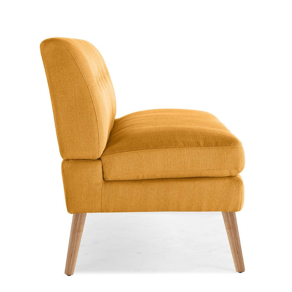English Elm Mondy Tufted Mid-century Loveseat Polyester Upholstered with Tapered Solid Wood Legs B127P495076